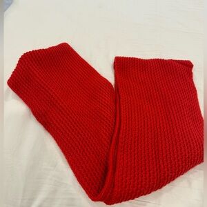 Red scarf. BCBG brand. Style in many ways.
